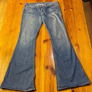 People’s Liberation light wash flare jeans
